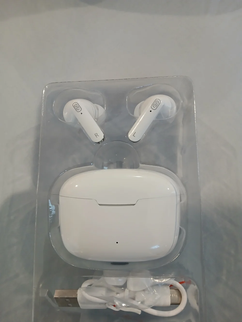 True Wireless Bluetooth Earbuds with Charging Case - White